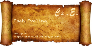 Cseh Evelina névjegykártya